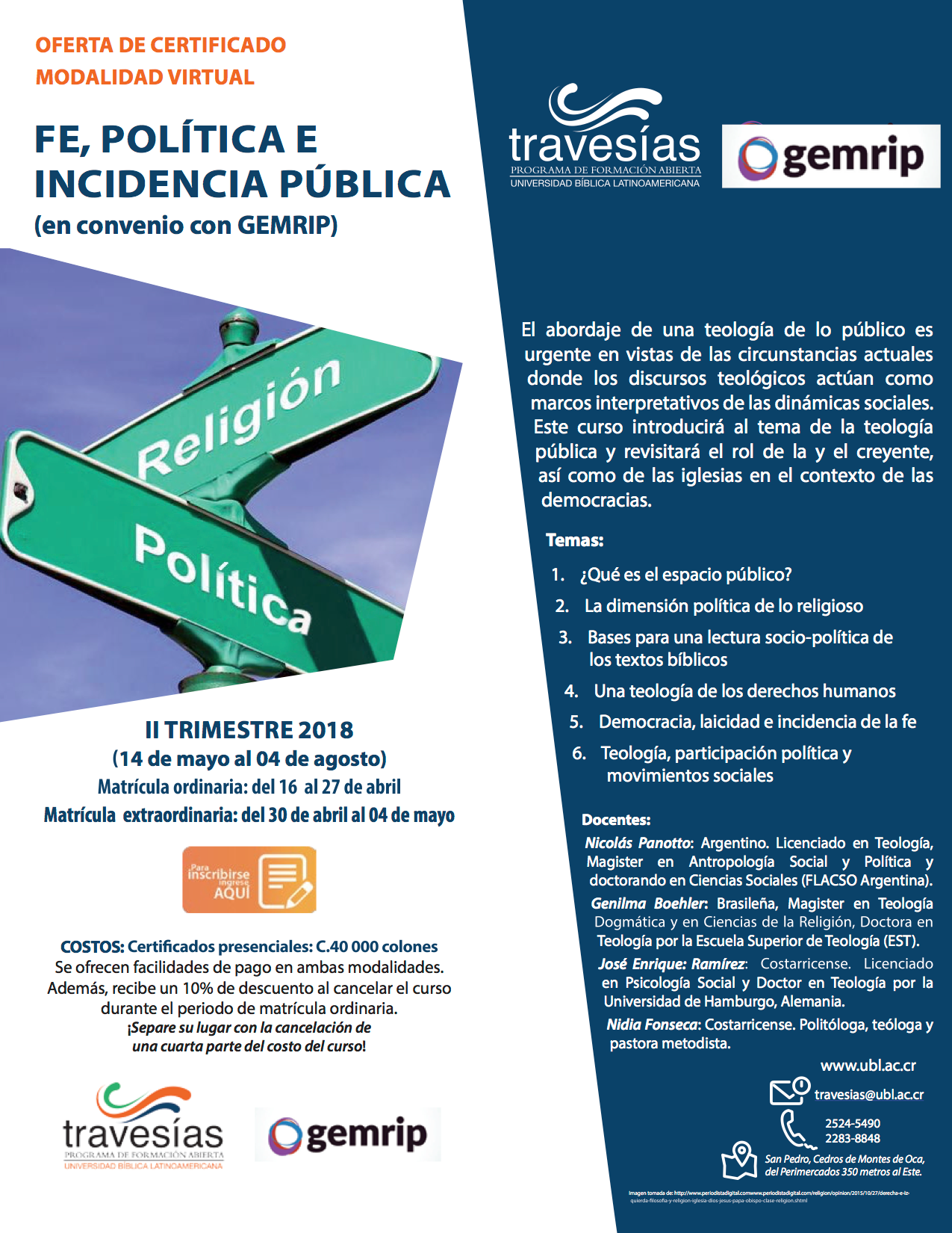 Estudiá nuestro Certificado «Fe, política e incidencia pública»